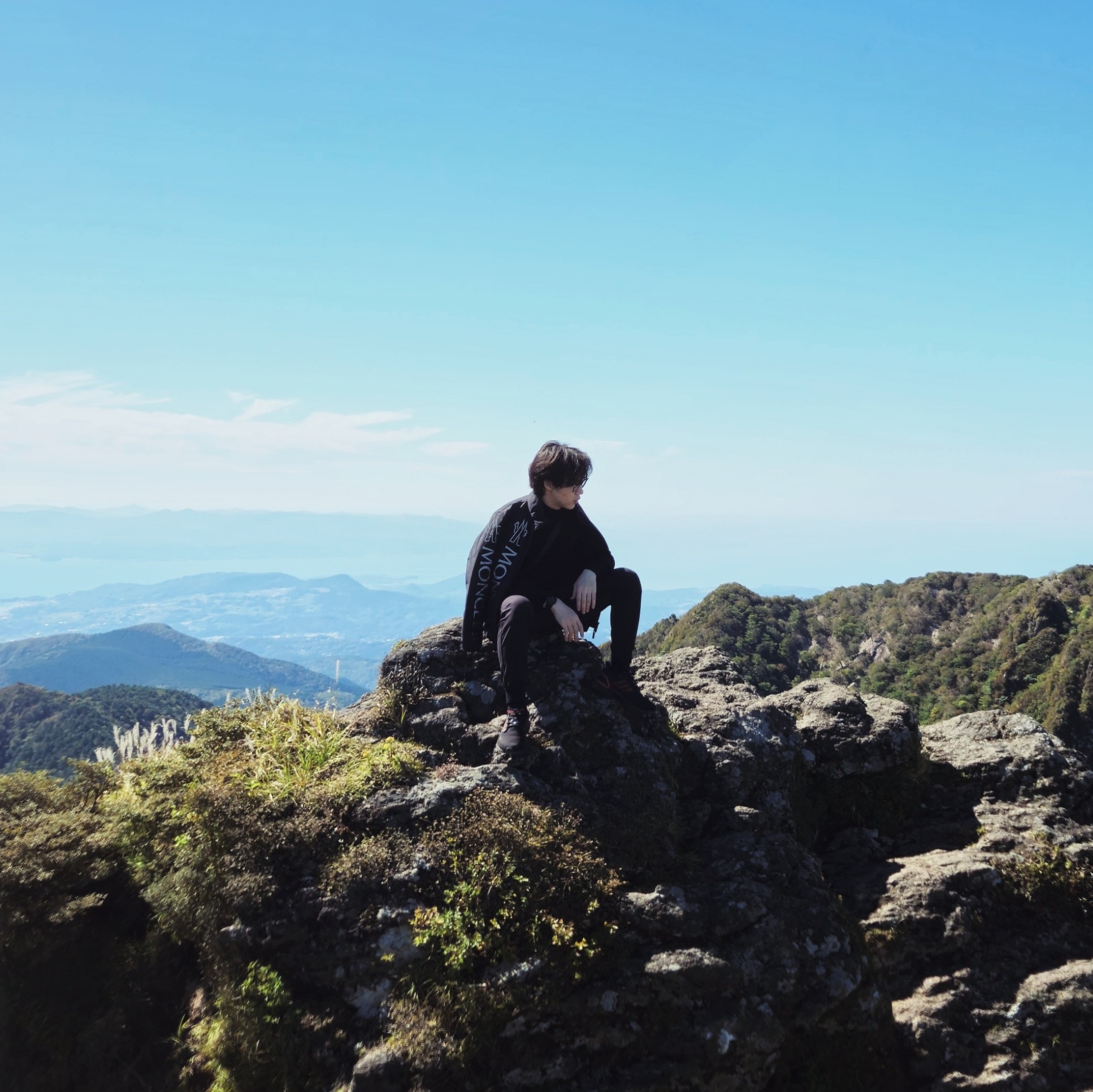at the summit of mt. Unzen